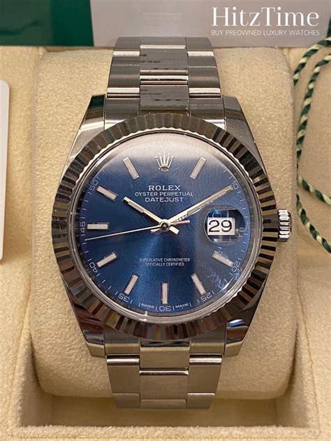 126334 rolex pyster bracelet blue dial